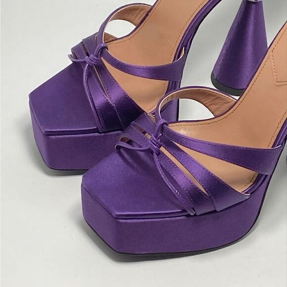 D'Accori Sienna Satin Platform Mules size 38.5 - Picture 3 of 13